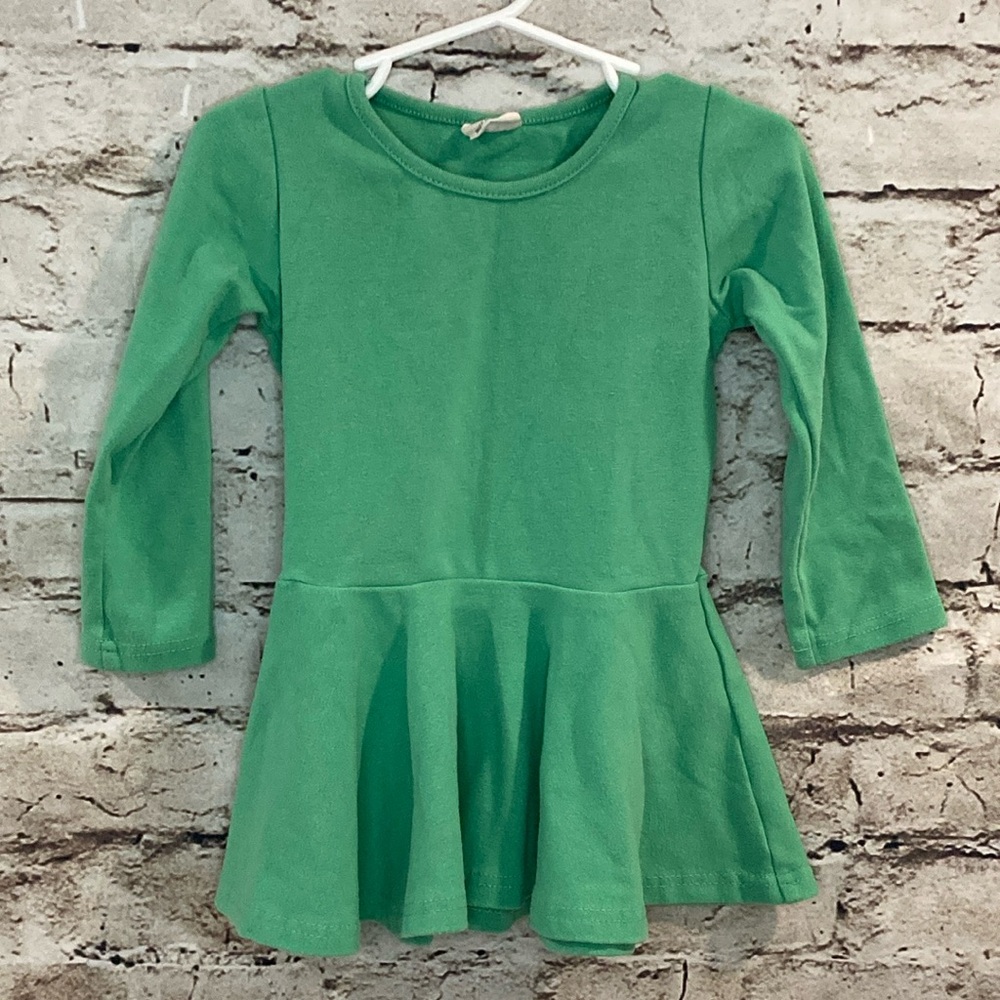 Green Peony Baby Shirt - Size 2T